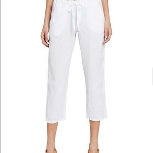 Cropped Pants with elastic waist and drawstring